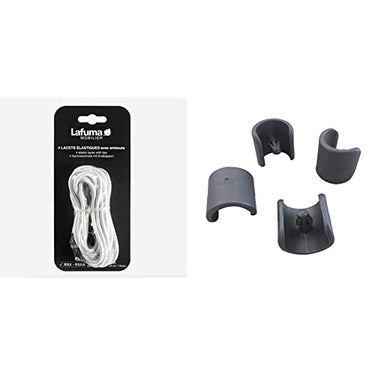 Lafuma Gummischnur-Set mit Endkappen für RSX/RSXA, 4 Schnüre, weiß & 4 Fußschoner für Relax-Liegestühle, 20 mm Durchmesser, Anthrazit, LFM2843-1229 im Sale